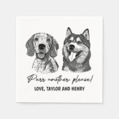 もう一つ、ペットカスタマイズのナ結婚プキン スタンダードカクテルナプキン (正面)