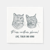 もう一つ、ペットカスタマイズのナ結婚プキン スタンダードカクテルナプキン (正面)