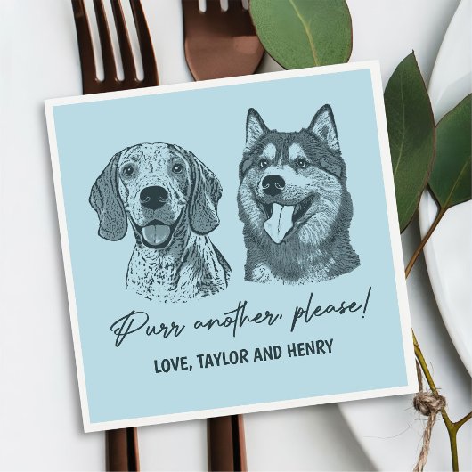 もう一つ、ペットカスタマイズのナ結婚プキン スタンダードカクテルナプキン