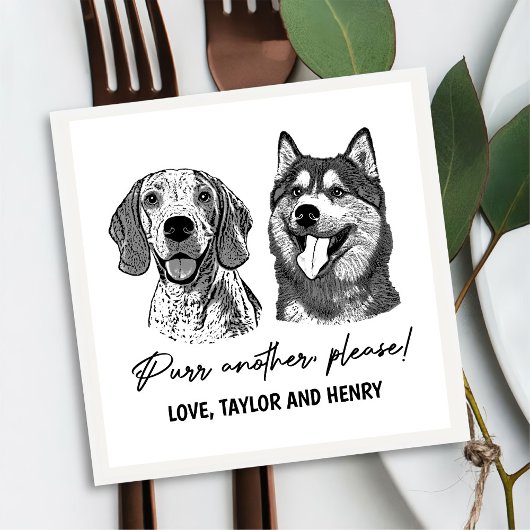 もう一つ、ペットカスタマイズのナ結婚プキン スタンダードカクテルナプキン