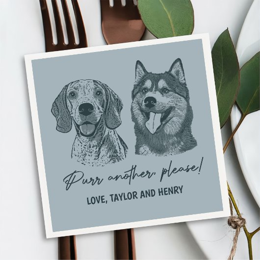 もう一つ、ペットカスタマイズのナ結婚プキン スタンダードカクテルナプキン