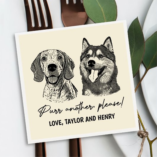 もう一つ、ペットカスタマイズのナ結婚プキン スタンダードカクテルナプキン