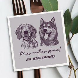 もう一つ、ペットカスタマイズのナ結婚プキン スタンダードカクテルナプキン