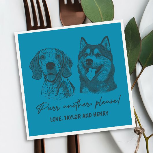 もう一つ、ペットカスタマイズのナ結婚プキン スタンダードカクテルナプキン