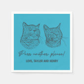 もう一つ、ペットカスタマイズのナ結婚プキン スタンダードカクテルナプキン (正面)