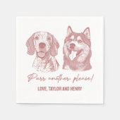 もう一つ、ペットカスタマイズのナ結婚プキン スタンダードカクテルナプキン (正面)