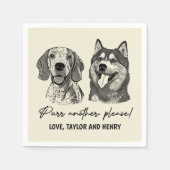 もう一つ、ペットカスタマイズのナ結婚プキン スタンダードカクテルナプキン (正面)