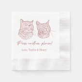 もう一つ、ペットカスタマイズのナ結婚プキン 縁ありカクテルナプキン (正面)