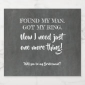 もう一つ – Bridesmaid おもしろい Proposal ビールラベル (シングルラベル)