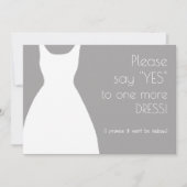 もう一つYesのドレスの花嫁の提案を言う 招待状 (正面)