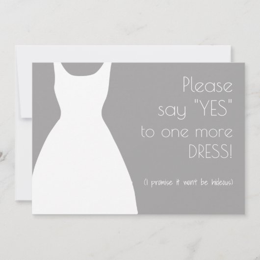 もう一つYesのドレスの花嫁の提案を言う 招待状 (正面)