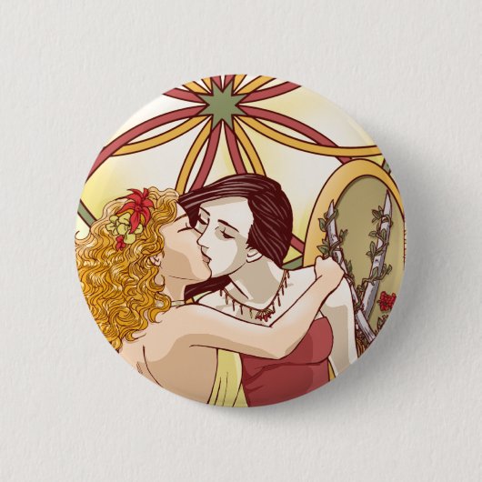 もう一人の女の子の楽園ボタン 缶バッジ (正面)