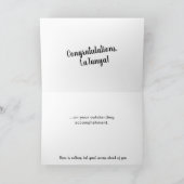 もう一人の教育を受けた黒人女性の卒業カード サンキューカード (内部)