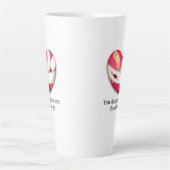 「もう一人の男を見るべきだったのに」壊れたハート カフェラテマグ (正面)