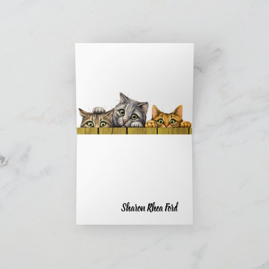 もう一匹のののぞき猫 サンキューカード (内部)