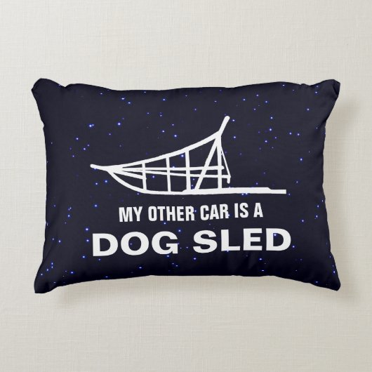 もう一台の車は犬ぞりだ アクセントクッション (正面)