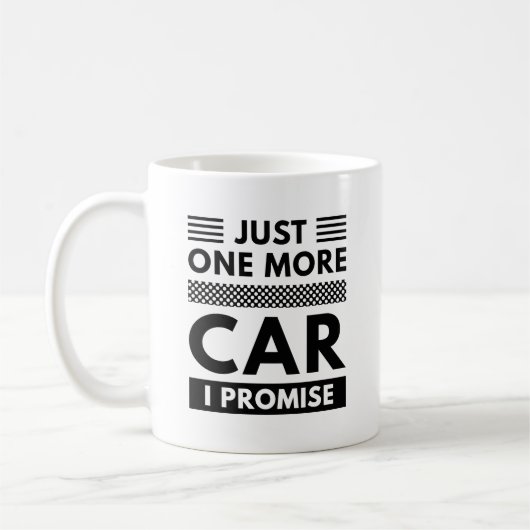 もう一台の車を約束する コーヒーマグカップ (左)