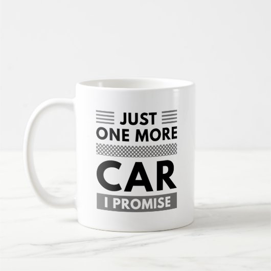 もう一台の車を約束する コーヒーマグカップ (左)