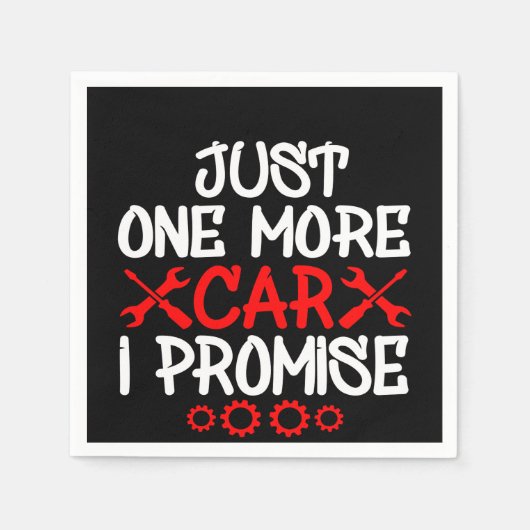 もう一台の車を約束する スタンダードカクテルナプキン (正面)