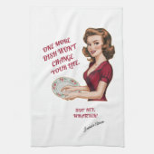 もう一品では君の一生を変えられなおもしろいい キッチンタオル (縦)