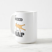 「もう一回お昼寝したい」かわいい猫のマグカップ コーヒーマグカップ (正面左)