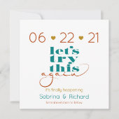 もう一度このはっきりしたティール(緑がかった色)錆金ゴールドを試す 招待状 (正面)