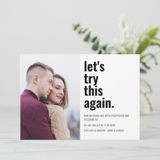 もう一度この写真を試してみましょう日付の変更 セーブザデート (スタンド正面)