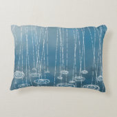 もう一度の雨の日絵画の天気 アクセントクッション (裏面)