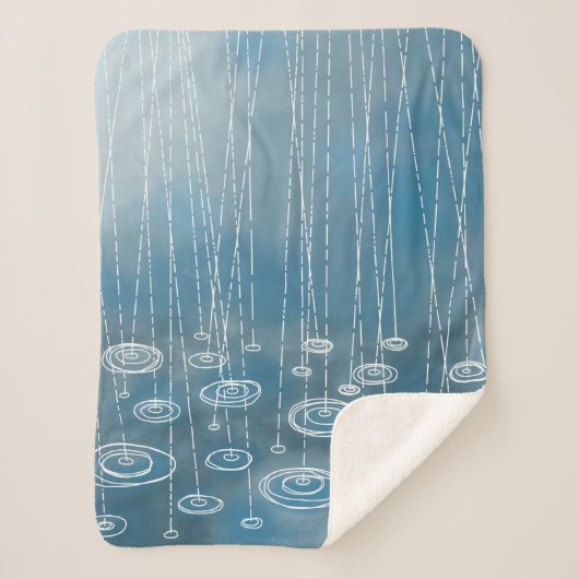 もう一度の雨の日絵画の天気 シェルパブランケット (正面)