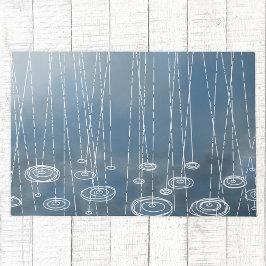 もう一度の雨の日絵画の天気 ドアマット