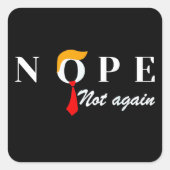 もう一度は切りおもしろい落とさないNope スクエアシール (正面)