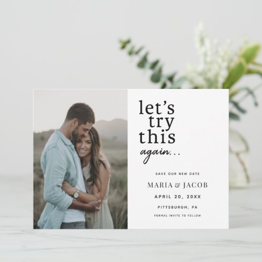 もう一度やってみよう日付を保存 招待状 (スタンド正面)