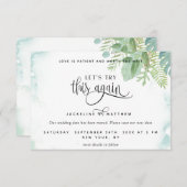 もう一度やってみよう緑エレガントの水色 セーブザデート (正面/裏面)