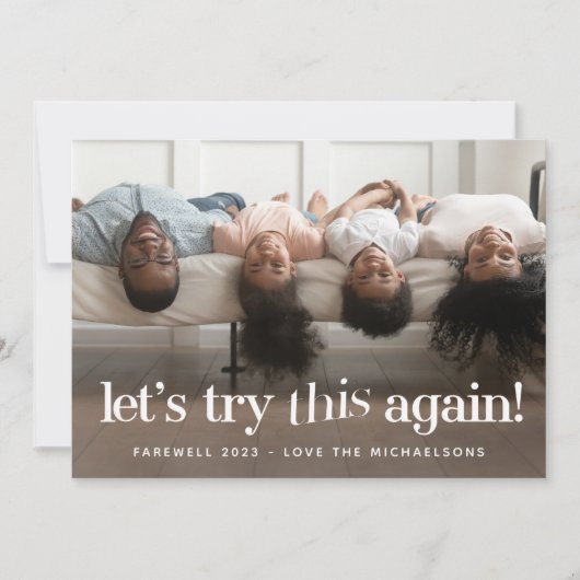 「もう一度やってみよう」グリーンホリデーフォトカード (正面)