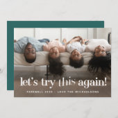 「もう一度やってみよう」グリーンホリデーフォトカード (正面/裏面)