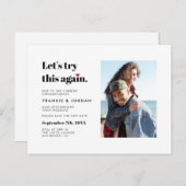 「もう一度やってみよう」|写真の日付を変更 インビテーションポストカード (正面/裏面)