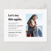 「もう一度やってみよう」|写真の日付を変更 インビテーションポストカード (正面)