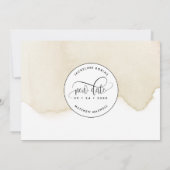 もう一度やってみよう、砂、タン、ベージュの水色 セーブザデート (裏面)