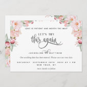 もう一度やってみよう、赤面ピンクローズ金ゴールドフローラ セーブザデート (正面/裏面)