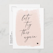 もう一度やってみよう |赤面ピンク書道 案内ポストカード (正面/裏面)