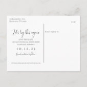 もう一度やり直そうエレガント日付の変更 案内ポストカード (裏面)