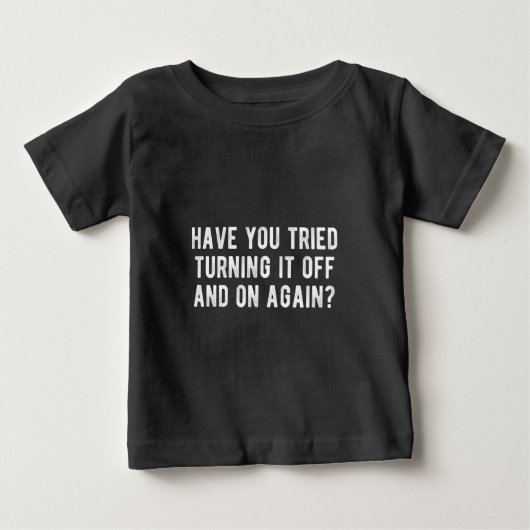 もう一度オフにしてオンにしてみた ベビーTシャツ (正面)