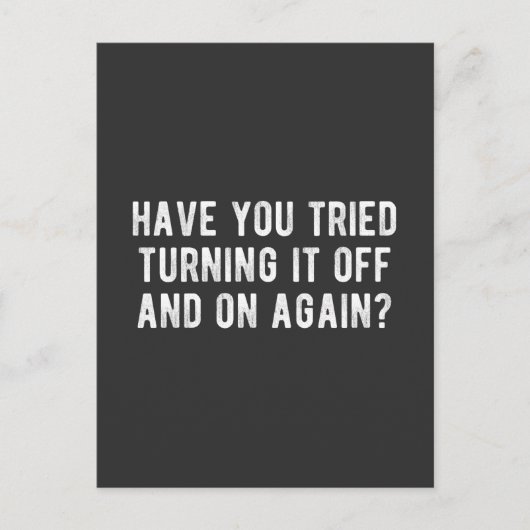 もう一度オフにしてオンにしてみた ポストカード (正面)