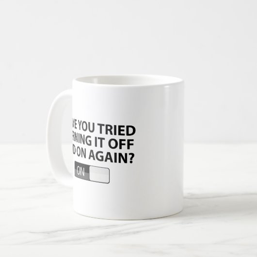 もう一度オンとオフを切り替えようとしたか?コーヒー コーヒーマグカップ (正面左)