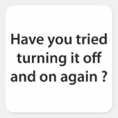 もう一度オンとオフを切り替えようとしたか? スクエアシール (正面)