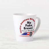 もう一度コ素晴らしーヒー!2024年のフェイクブレーの投票なし。 カフェラテマグ (右アングル)