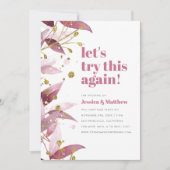 もう一度パープル&金ゴールドの変化を結婚試そう 招待状 (正面)