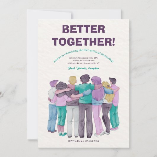 もう一度一緒祝賀会招待状 招待状 (正面)