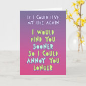 もう一度人生をやり直すことができたら、あなたのことを困らせたい カード (黄色い花)