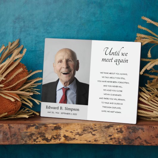 もう一度会うまでの追悼詩と写真 フォトプラーク (側面)